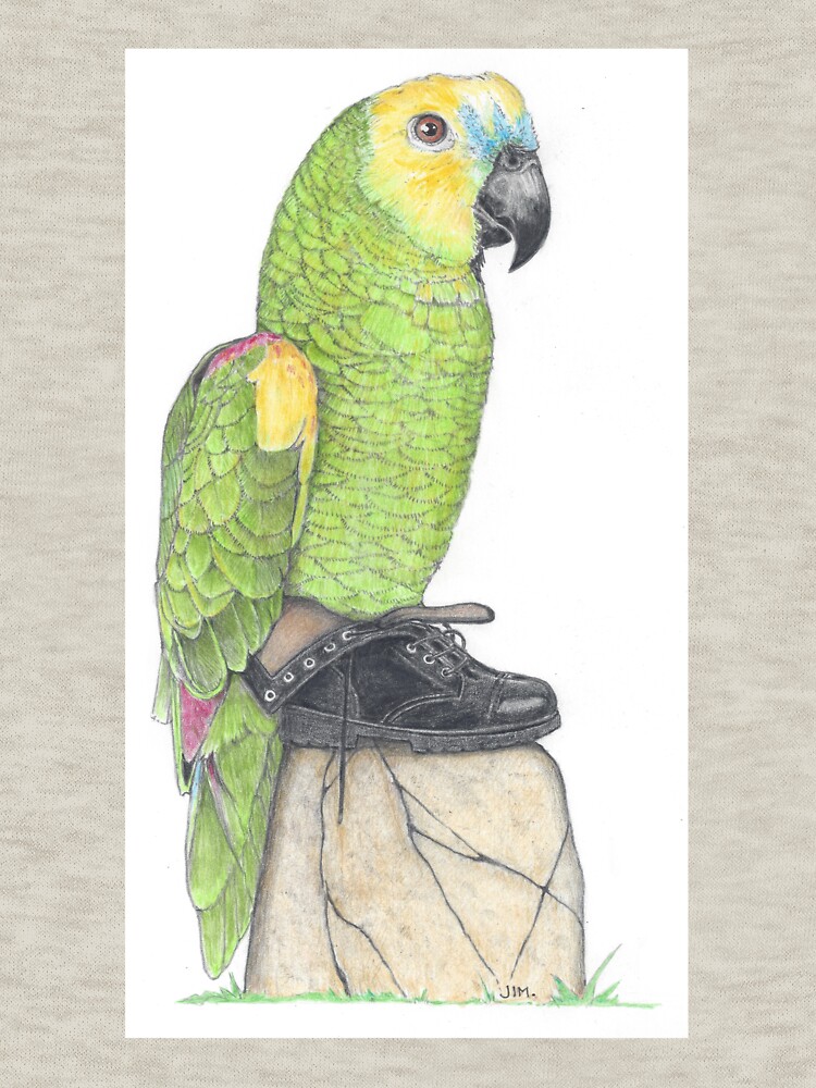 Thumbnail 7 of 7, Pullover Sweatshirt, Parrot in combat boots designed and sold by JimsBirds.
