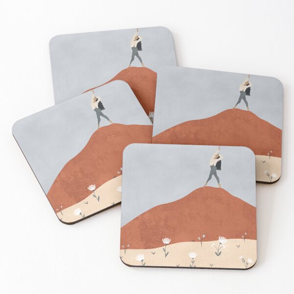 Item preview, Dancing on the Top of a Mountain - Mountain View - Centering and Finding Yourself in Nature - Reconnecting Yourself - Art Illustration designed and sold by seaniekai.