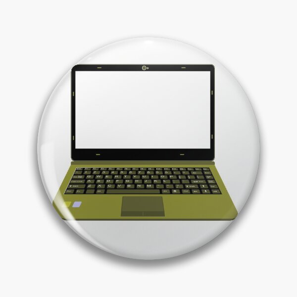 Item preview, realistic laptop vector illustration in yellow and green color designed and sold by asep sarifudin.