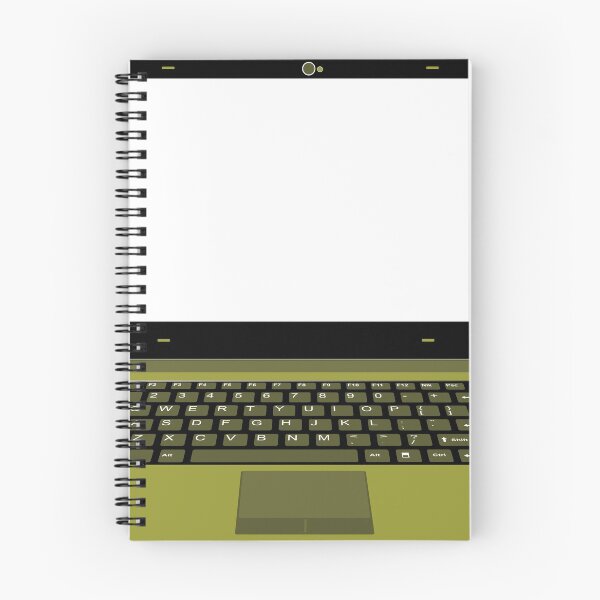 Item preview, realistic laptop vector illustration in yellow and green color designed and sold by asep sarifudin.