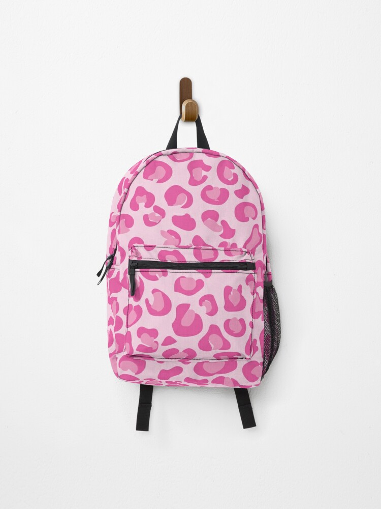 Pink 2025 leopard backpack