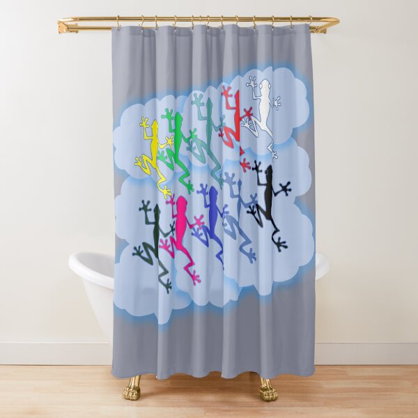 Frog walk Shower Curtain