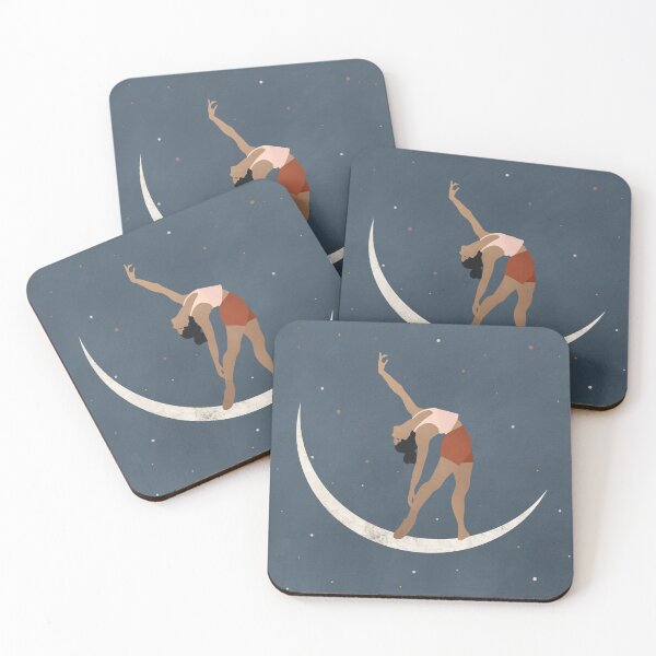 Item preview, Dancing on the Moon in a Starry Night Sky - Centering and Finding Yourself in Nature - Reconnecting Yourself - Art Illustration designed and sold by seaniekai.