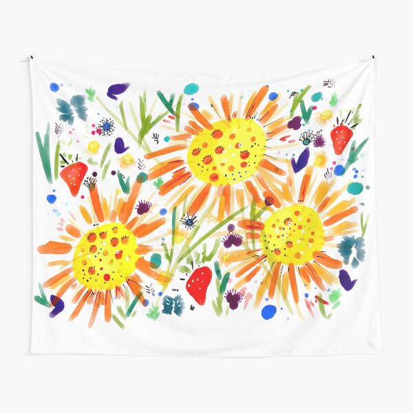 Bright and cheerful summer garden Tapestry