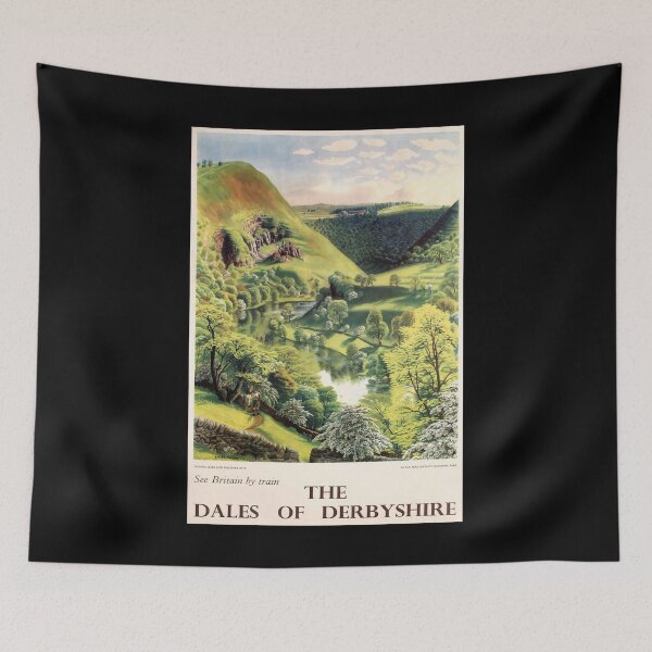 Item preview, Dales of Derbyshire retro poster designed and sold by CorasPosters.