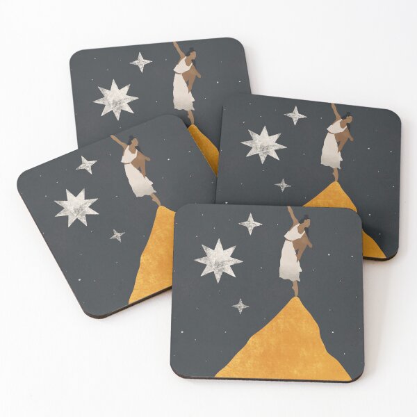 Item preview, Dancing on the Edge in a Starry Night Sky - Mountain View - Centering and Finding Yourself in Nature - Reconnecting Yourself - Art Illustration designed and sold by seaniekai.