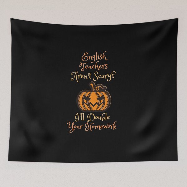 Item preview, English teacher halloween homework designed and sold by SnowballStep.
