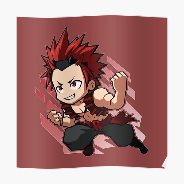 Póster «Kirishima Eijirou (Red Riot) Chibi - MHA» de eidlike | Redbubble