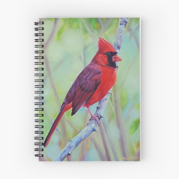 Item preview, Northern Cardinal in Spring painting designed and sold by Emily Bickell.