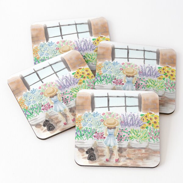 Item preview, Girl in flower market farmers market designed and sold by EmiGdesigns.