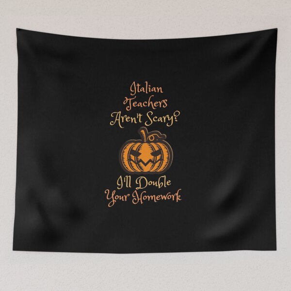 Item preview, italian teacher halloween homework designed and sold by SnowballStep.