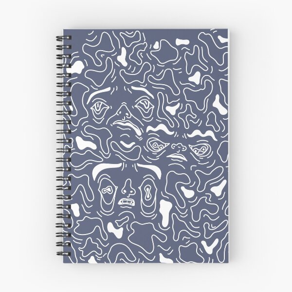Item preview, Blue and White Warped Faces designed and sold by elemenope RAY.
