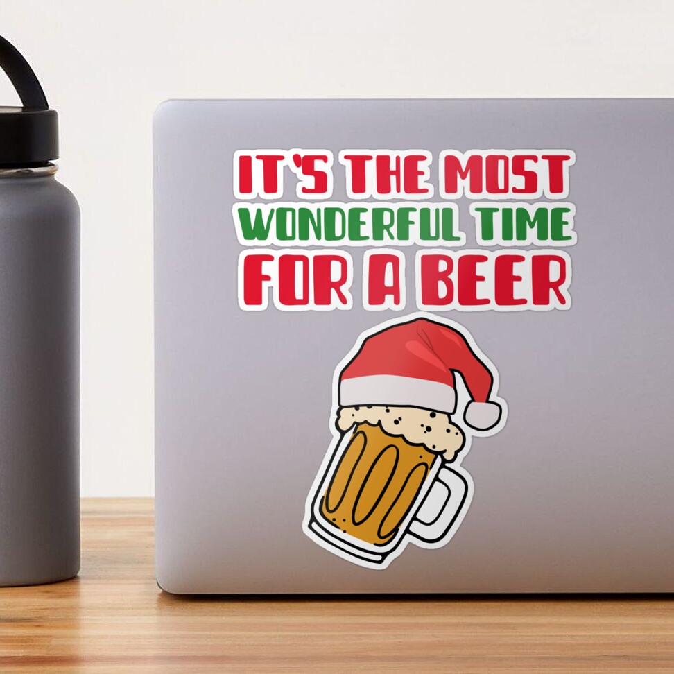 Beer Can Glass-It's The Most Wonderful Time for A Beer-Funny