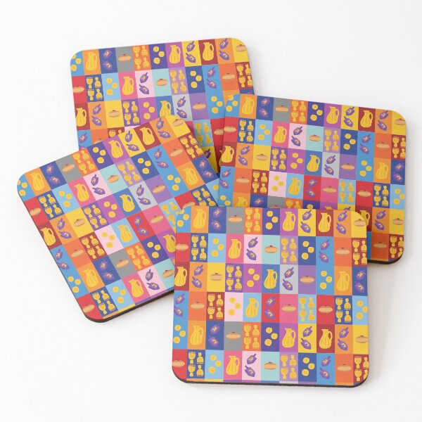 Item preview, Chanukah Smorgasbord - Warm Pop Art Grid designed and sold by TillaCrowne.