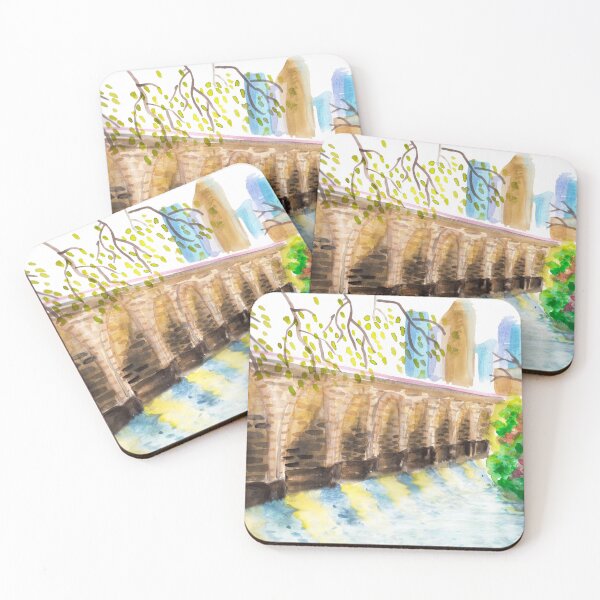 Item preview, stone arch bridge Minneapolis minnesota saint anthony watercolor illustration designed and sold by EmiGdesigns.