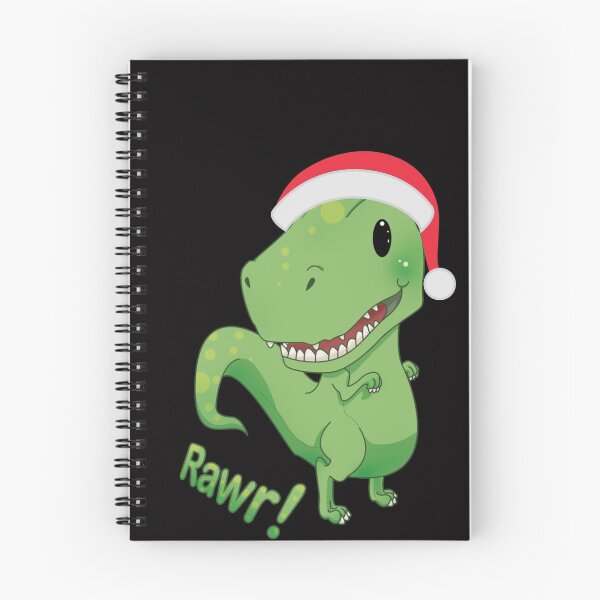 Item preview, Rawr! thats merry christmas in dinosaur. T-rex with a chistmas hat. designed and sold by Joel Roque.