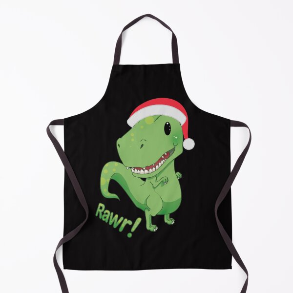 Item preview, Rawr! thats merry christmas in dinosaur. T-rex with a chistmas hat. designed and sold by Joel Roque.