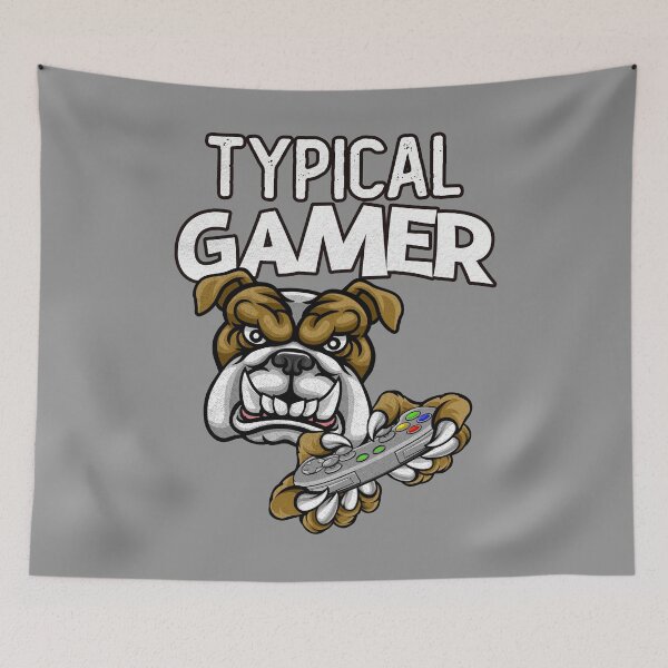 Item preview, Typical Gamer Cartoon Bulldog designed and sold by Rawsky.