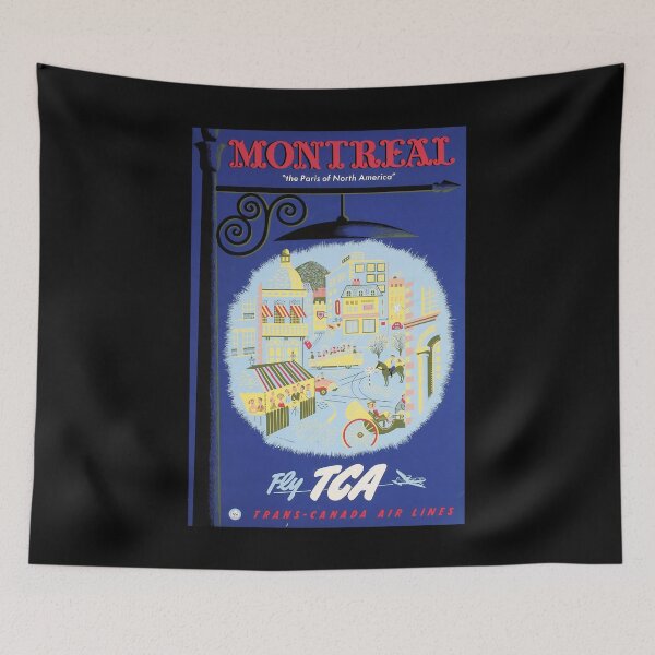Item preview, Montreal retro poster designed and sold by CorasPosters.