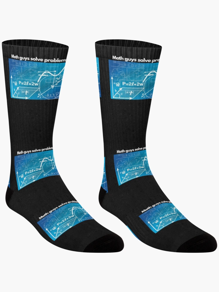 Thumbnail 3 of 5, Socks, Math Guys Solve Problems designed and sold by UncleStuScience.