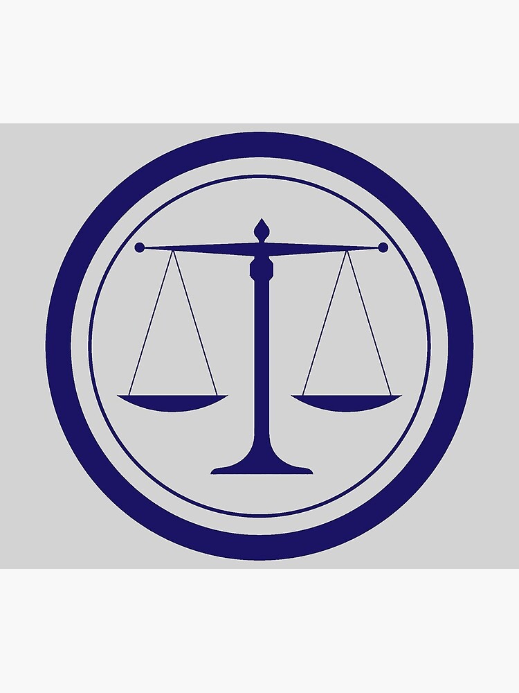 "Blue Scales of Justice Silhouette" Art Print for Sale by pdgraphics