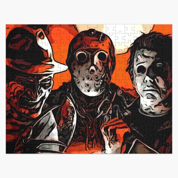 Horror Slashers Freddy Jason Jigsaw Puzzle