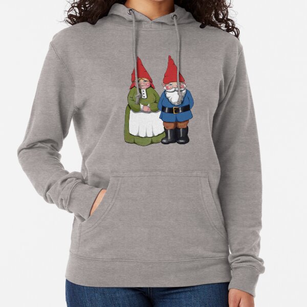 Gnome Couple, Man and Wife, Hand Drawn Gnomes Lightweight Hoodie