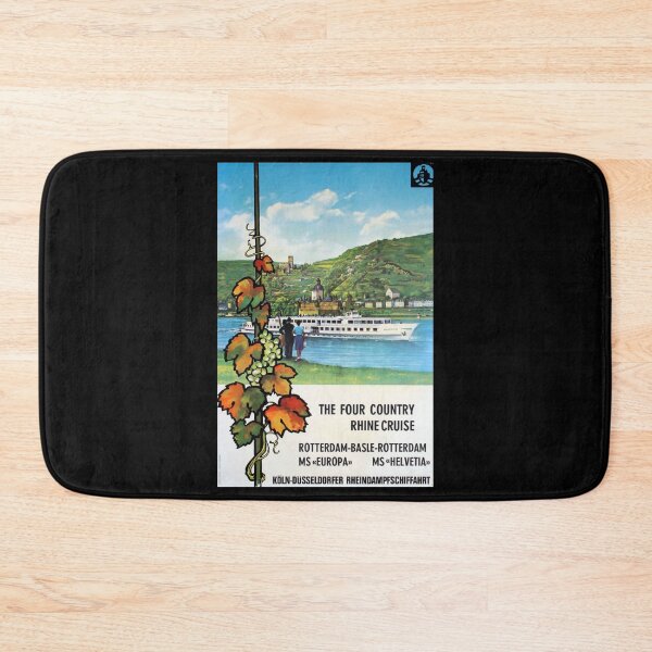 Item preview, Rhine Cruise retro poster designed and sold by CorasPosters.