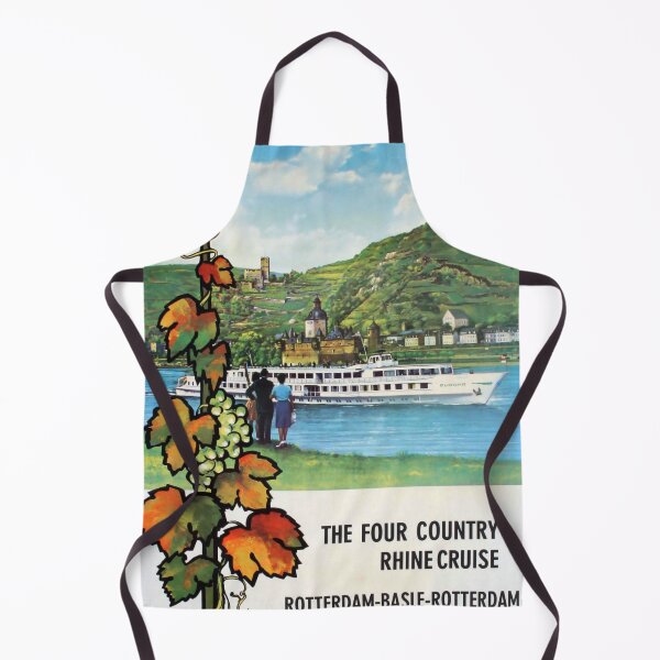 Item preview, Rhine Cruise retro poster designed and sold by CorasPosters.