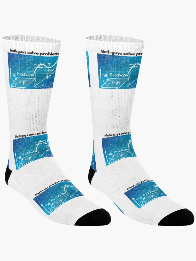 Thumbnail 3 of 5, Socks, Math Guys Solve Problems designed and sold by UncleStuScience.