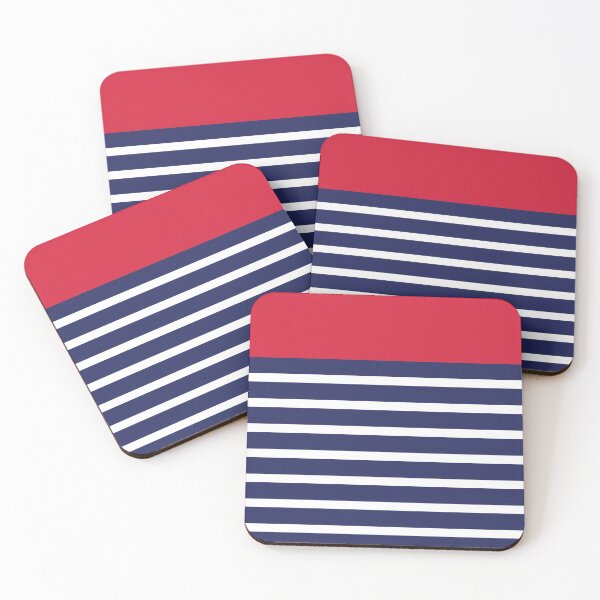 Item preview, Nautical Stripes Red/Navy designed and sold by Tevi Woehl.