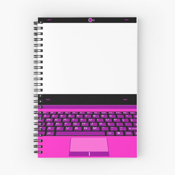 Item preview, realistic laptop vector illustration in pink and purple color designed and sold by asep sarifudin.