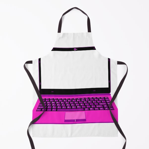 Item preview, realistic laptop vector illustration in pink and purple color designed and sold by asep sarifudin.