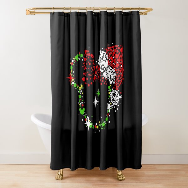 Disney Mickey Minnie christmas Shower Curtain