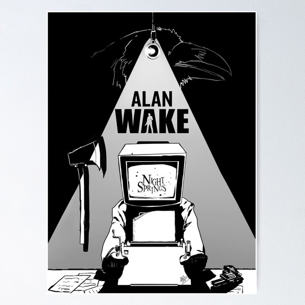 Artikel-Vorschau von Alan Wake Minimalistisches Videospiel - Game Wall Art - Videospielkunst, designt und verkauft von Raminam-Designs.