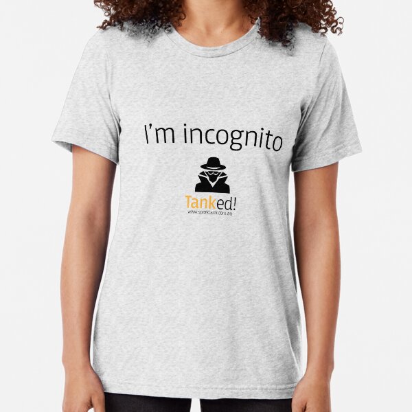I'm Incognito black text Tri-blend T-Shirt