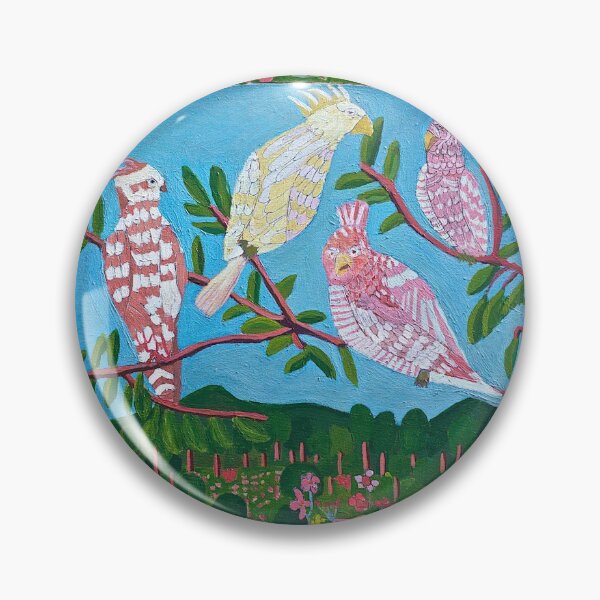 Item preview, White Cockatoos Galahs Australian Bird Art designed and sold by Zion Levy Stewart.