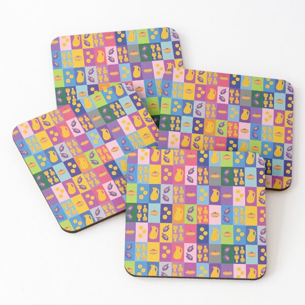 Item preview, Chanukah Smorgasbord - Pinks Pop Art Grid designed and sold by TillaCrowne.