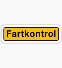 Fartkontrol (Speed Control), Road Sign, Denmark Sticker