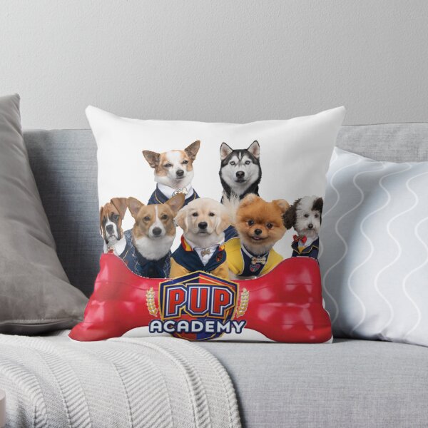 Pup Academy Show Throw Pillow