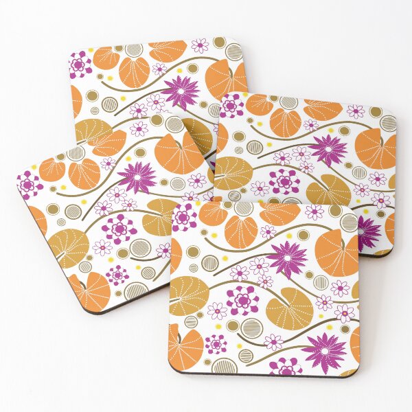 Item preview, Water Lilies Orange Purple designed and sold by Tevi Woehl.