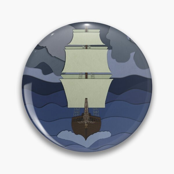 Item preview, Papercut Tallship at Sea designed and sold by SailAwaySticker.