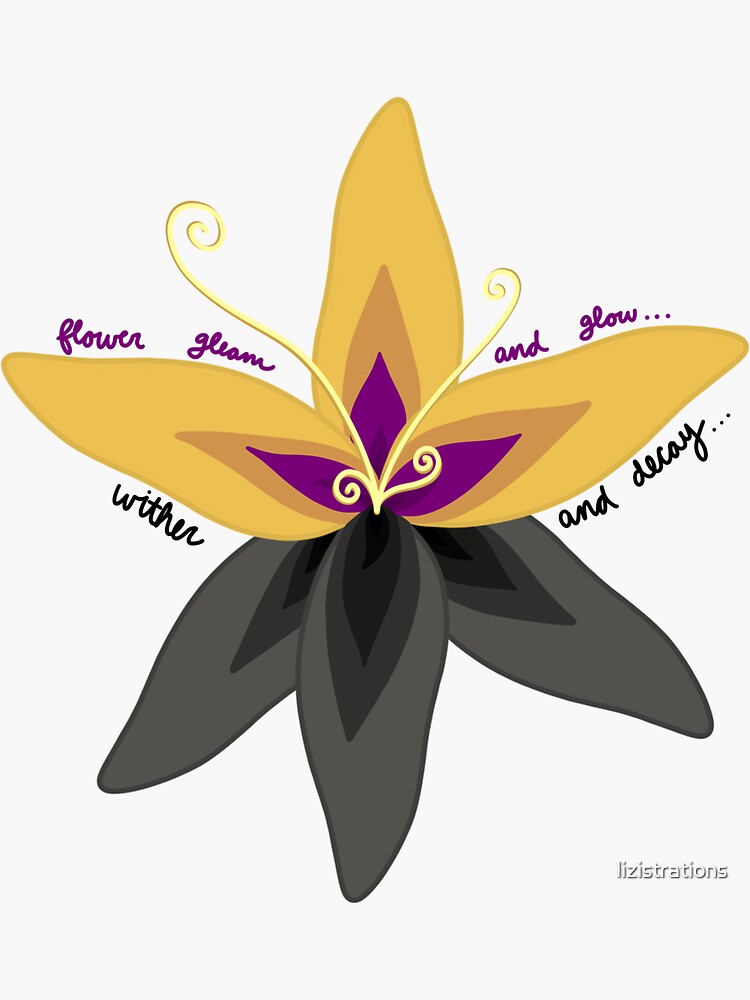 "Tangled Flower Sticker" Sticker for Sale by lizistrations | Redbubble