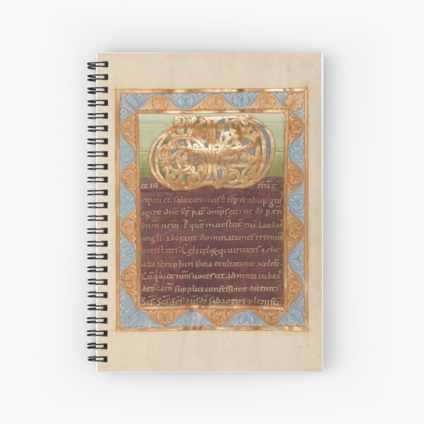 Decorated Text Page - Vere Dignum Monogram (1025 - 1050 AD) Spiral Notebook