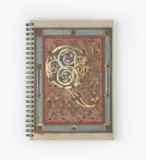 Decorated Incipit Page - Opening of Luke's Gospel (1120 - 1140 AD) Spiral Notebook