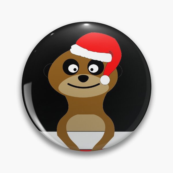 Item preview, Christmas meerkat with black background designed and sold by Luccianos.