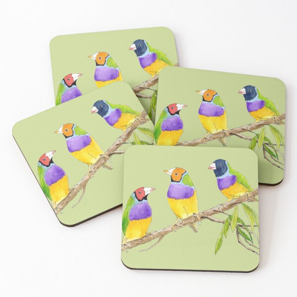 Item preview, Gouldian finch bird citrus green designed and sold by mazdavisart.