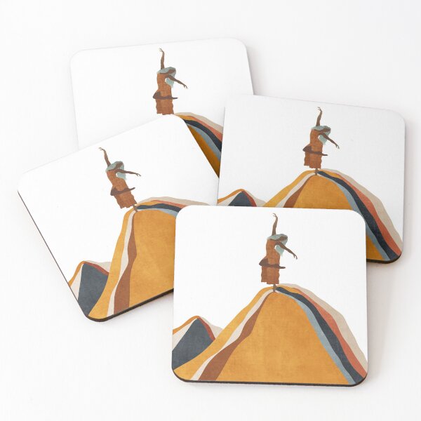 Item preview, Copy of Dancing on the Edge - Rainbow Mountains - Centering and Finding Yourself in Nature - Reconnecting Yourself - Art Illustration designed and sold by seaniekai.