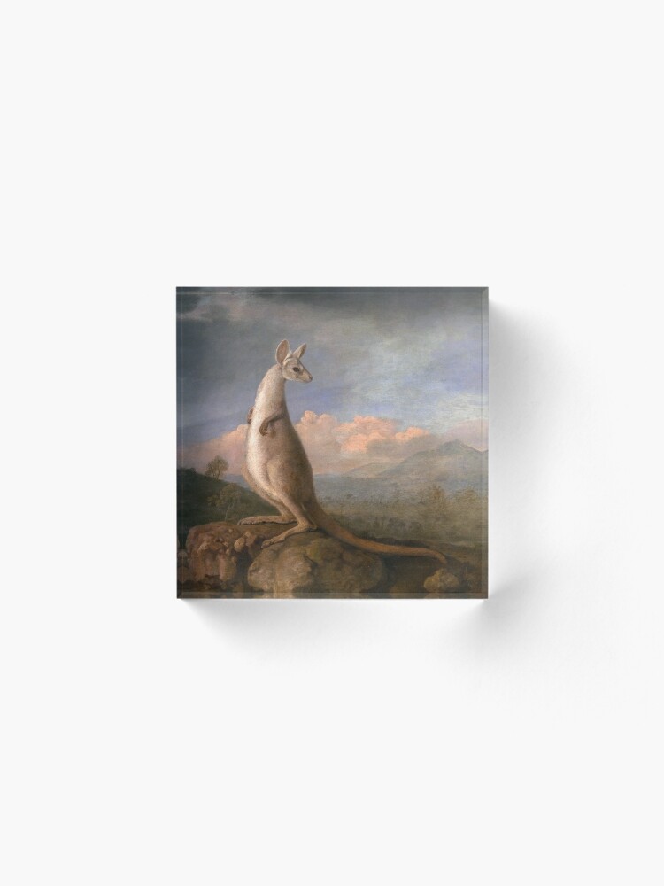 Alternate view of The Kongouro Oil Painting by Australian Artist George Stubbs Acrylic Block