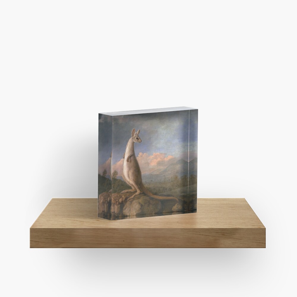 The Kongouro Oil Painting by Australian Artist George Stubbs Acrylic Block